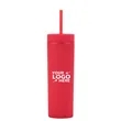 16oz Double Straight Straw Cup Macaron-color Water Bottle