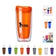 16Oz Double Wall Solid Clear Orbit Acrylic Tumbler