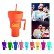 2-in-1 Snack & Drink Cup With Straw For Party Theater
