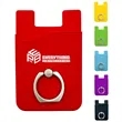 Silicone Card Holder with Metal Ring Phone Stand