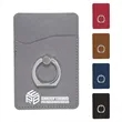 PU Card Holder with Metal Ring Phone Stand