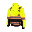 Class 3 Hi-Vis Hooded Bomber Jacket with Removable Sleeves