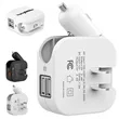 2-in-1 Car and Wall Charger w/ Dual USB Fast Charging Ports