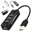 4-Port USB Hub with Power Switch for PC & Laptop