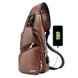 Leather Sling Bag Crossbody Backpack