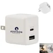 UL Listed 20W Dual USB-A & C Wall Charger