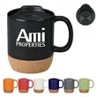 12 oz.Cork Bottom Ceramic Mug-Full color