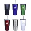 20 Oz. Ares Premium Tumbler w/Stainless Straw/Flip Top Lid
