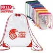 Clear Stadium Drawstring Backpack PVC Large Bag
