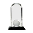 9" Clear Crystal Dome with Inset Golf Ball
