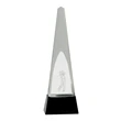 Clear Crystal 3D Golf Spire on Black Pedestal Base