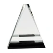 Clear Crystal Triangle on Black Crystal Pedestal Base