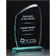 Tidal 3/4" Thick Polished Jade Acrylic Award on Base