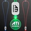 LED Neon Lanyards with Acrylic Circle Pendant