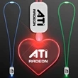 LED Neon Lanyards with Acrylic Heart Pendant