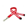 3/4" Silkscreened Flat Lanyard w/Sew on Breakaway