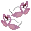 Glittered Flamingo Fanci-Frames w/Cust Pad Prt on Both Stems