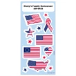 Patriotic Sticker Sheet w/ Flags