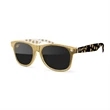 Cannabis 3-Tone Metallic Retro Sunglasses w/ 1-color imprint