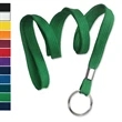 3/8" Blank Non-Breakaway Polyester Lanyard with Split Ring