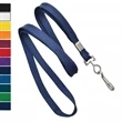 3/8" Blank Non-Breakaway Polyester Lanyards with Swivel Hook
