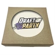 Set of 2 Round Absorbent Stone Coasters w/ Natural Kraft Box