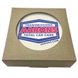 Set of 4 Round Absorbent Stone Coasters w/ Natural Kraft Box