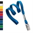 3/8" Blank Non-Breakaway Polyester Lanyards w Bulldog Clip