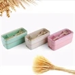 750ml 2-Tiers Wheat Straw Fiber Lunchbox