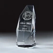 Optic Crystal Octagon Tower Award - Medium
