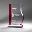 Crimson and Clear Optic Crystal Ribbon Award