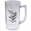 16 oz. Clear Plastic Beer Mug w/Handle