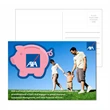 Post Card with Full Color Piggy Bank Coaster