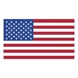 White Vinyl U.S. Flag Removable Adhesive Decal (2 1/4"x4")