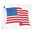 Clear Static Cling U.S. Flag Static Face Decal (3 1/2"x4