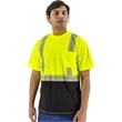 Majestic® Hi Vis Short Sleeved Shirt with Chainsaw Striping