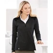 Adidas Women's Heathered Quarter-Zip Pullover with Colorb...