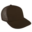 USA Made Solid Mesh Back Brushed Front Velcro Trucker
