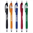 Plastic click-action stylus ballpoint pen