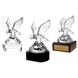 Soaring Glass Eagle on Crystal Base