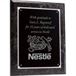 Wood Plaque with Black Marble Finish
