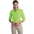 Port Authority Ladies Silk Touch 3/4-Sleeve Polo.