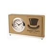 7 1/2"x4 1/2" Leatherette Horizontal Desk Clock
