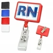 Rectangular Plastic Custom Badge Reels with Swivel Clip
