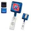 Square Retractable Plastic Custom Badge Reels with Belt Clip