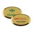 Gold Framed Oval Name Badge