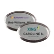 Silver Framed Oval Name Badge