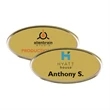 Gold Framed Oval Name Badge