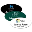 Glossy Oval Plastic Name Badge