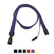 3/8" Recycled PET Lanyard w/ Breakaway and wide plastic hook
